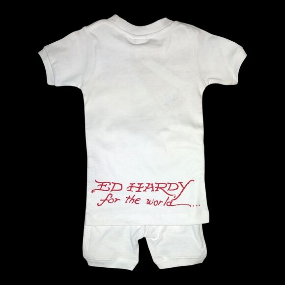 Ed Hardy Kids Pajamas Size 3/4 Hollywood Edition Skull Dagger NWT - Picture 2 of 9